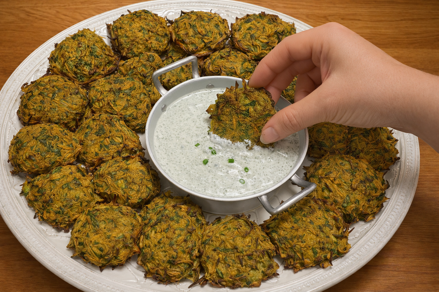 לביבות ירקות אפויות עם מנקאי